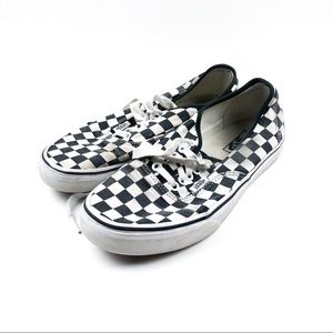 Unisex Checkered Vans M Sz 7 WMN Sz 8.5